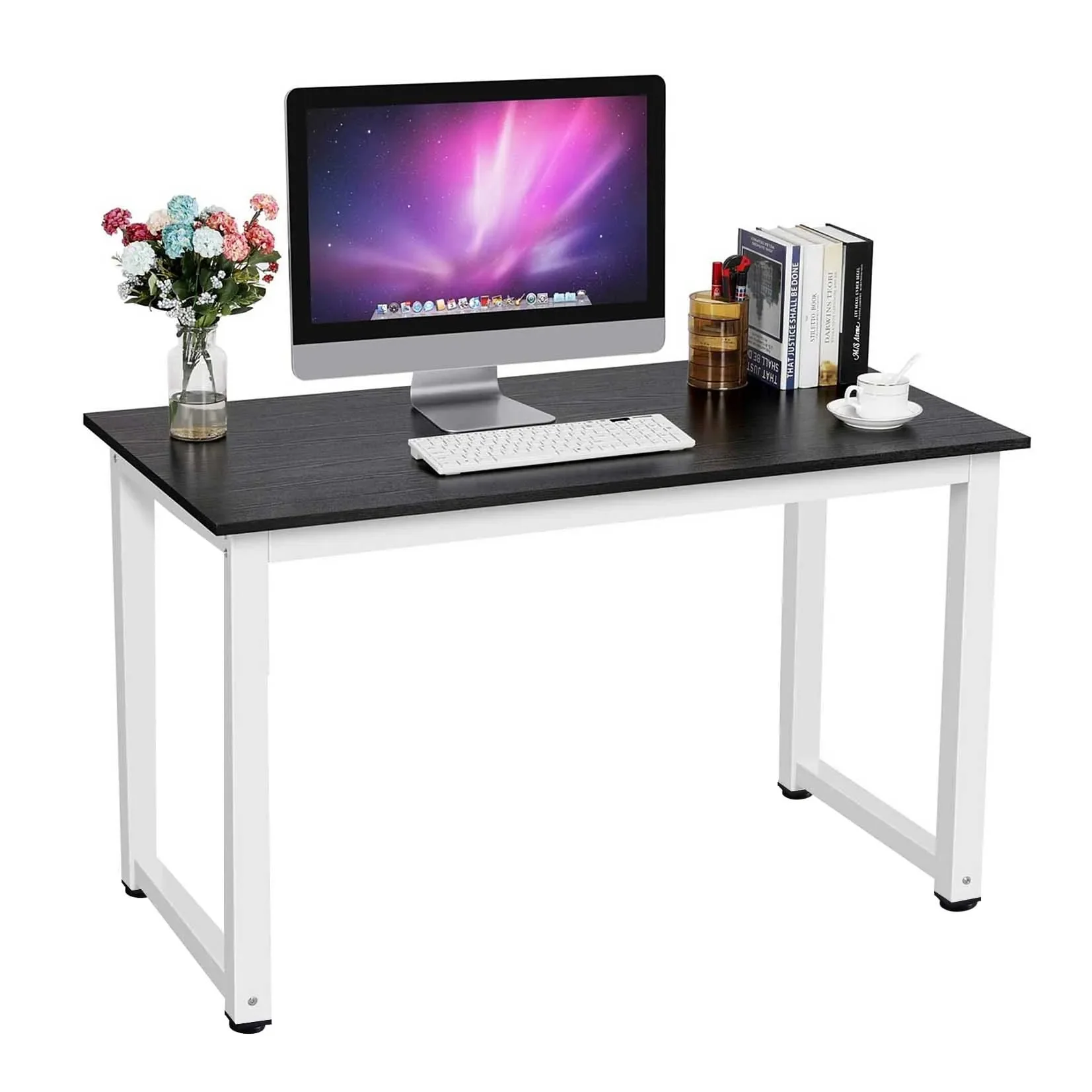 Home Office Depot - 110x60x75CM コンピューターデスク ラップトップテーブル スタディワークステーション オフィス ホーム家具
