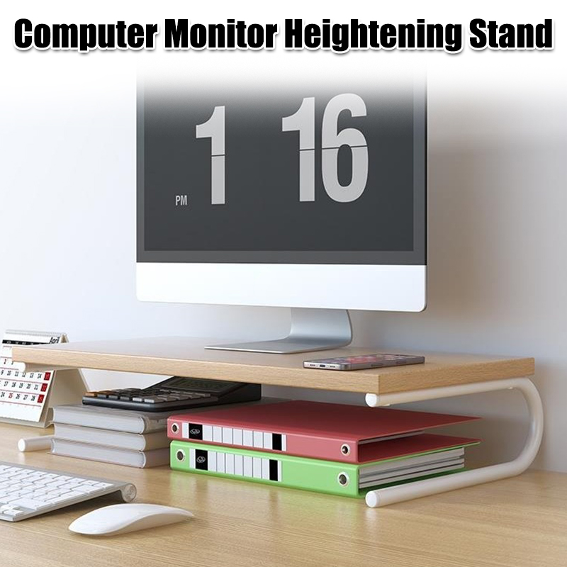Monitor Riser Stand - コンピューターモニタースタンド,隆起したデスクトップスタンド,首の緊張を軽減するためのストレージ,ラップトップ,ノートブック