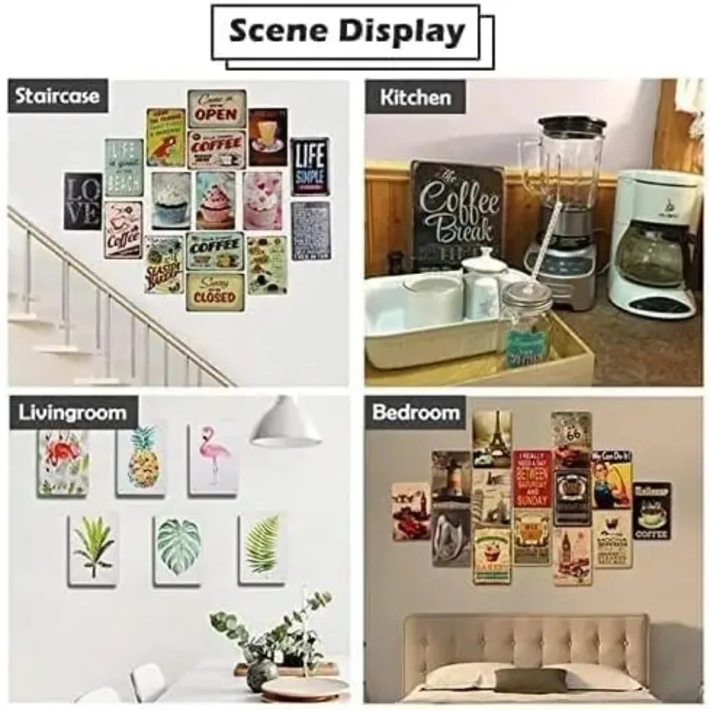 ヴィンテージレトロ鉄道駅舎アルミ製ウォールアート 8x12イ - Home Office Depot のレビューと価格