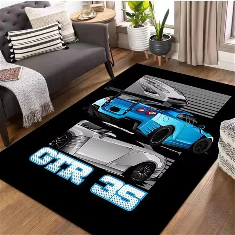 クラシックレーシングカープリントカーペットエリアラグ寝室プレ - Anti Fatigue Mat のレビューと価格