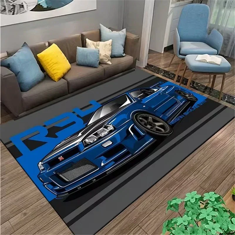 クラシックレーシングカープリントカーペットエリアラグ寝室プレ - Anti Fatigue Mat のレビューと価格