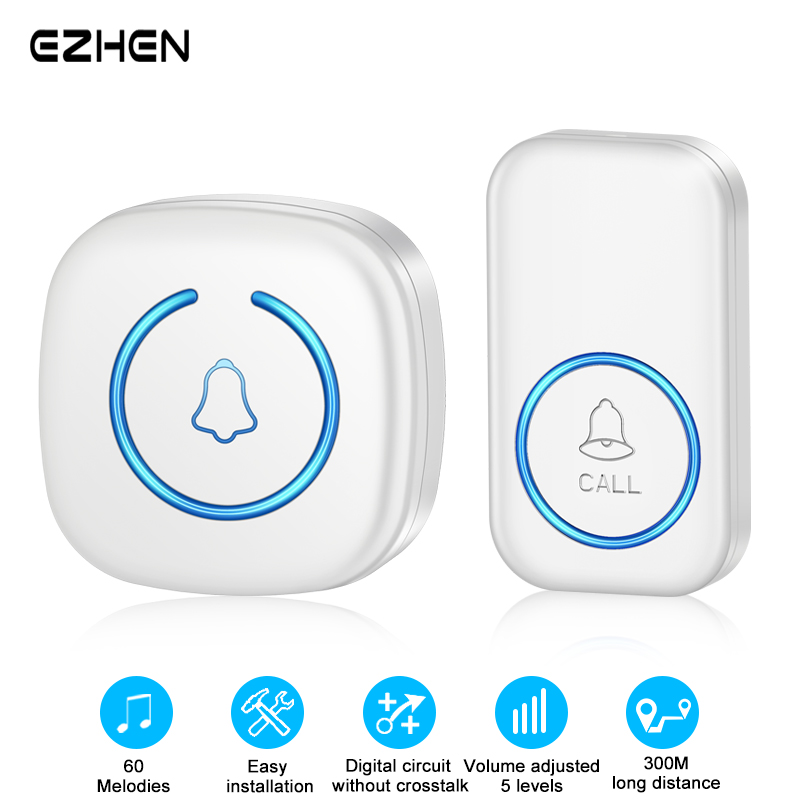 EZHEN スマートワイヤレスドアベルウェルカムドアベル 6 - Home Office Call Center のレビューと価格