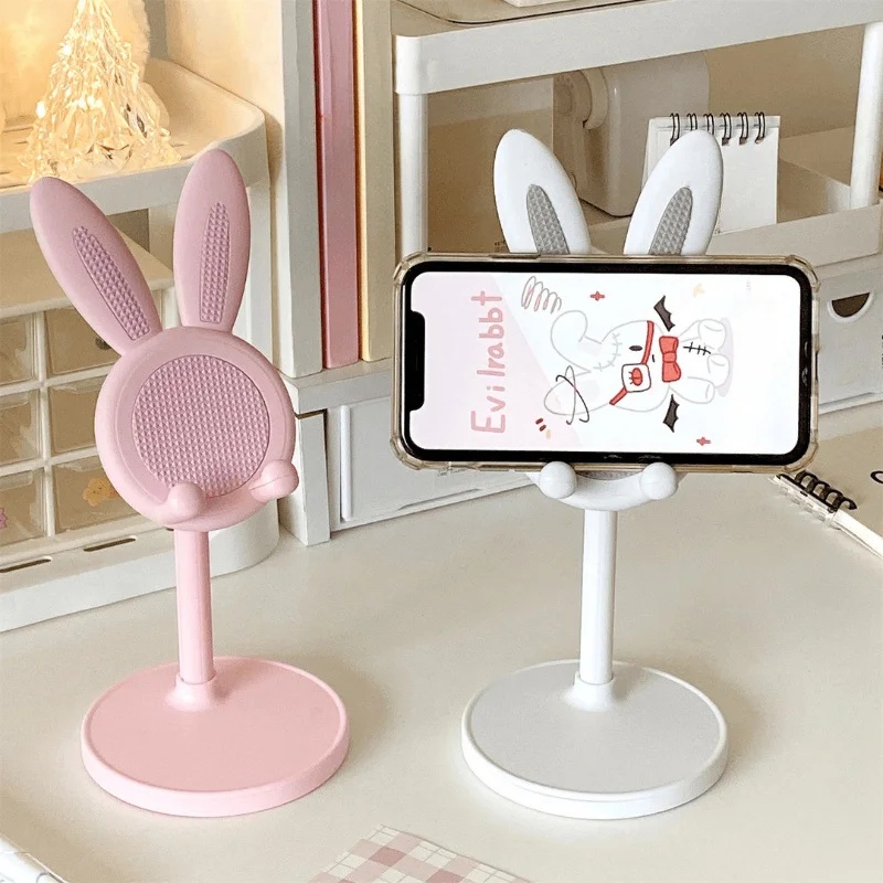 かわいいウサギの携帯電話スタンド、調整可能なデスクトップホル - Home Office Call Center のレビューと価格