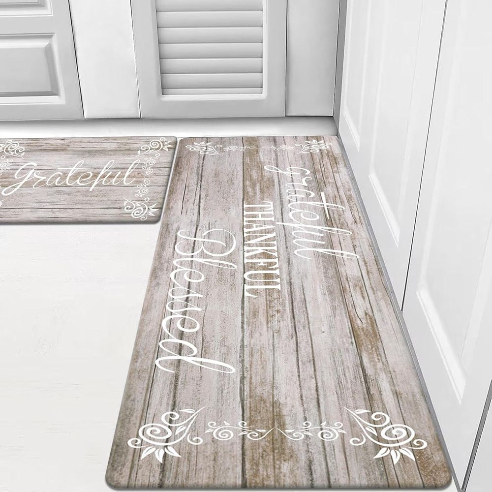 抗疲労キッチンマット2枚セット、滑り止めクッション付きキッチ - Anti Fatigue Mat のレビューと価格