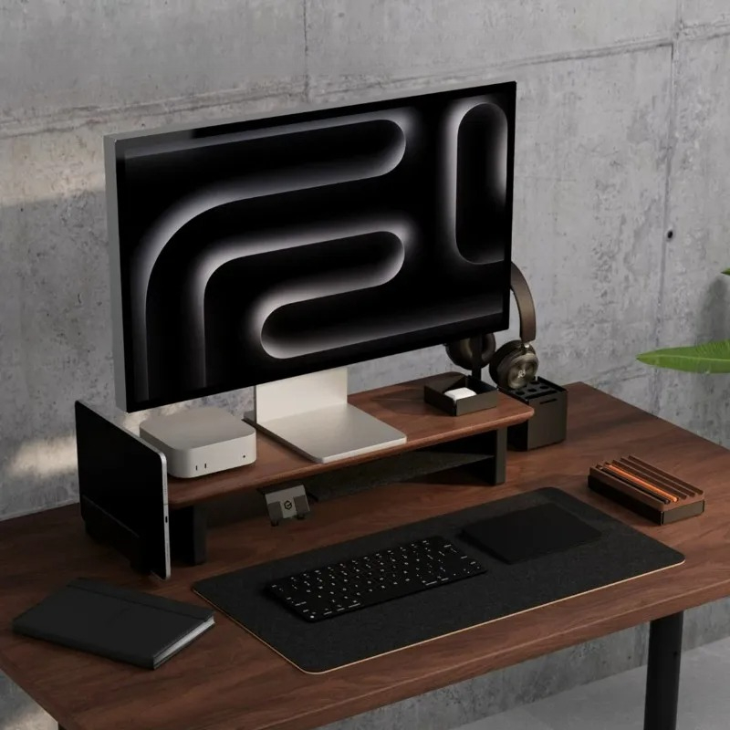 大セール！ ウォールナット製モニタースタンドライザー モジュ - Monitor Riser Stand のレビューと価格